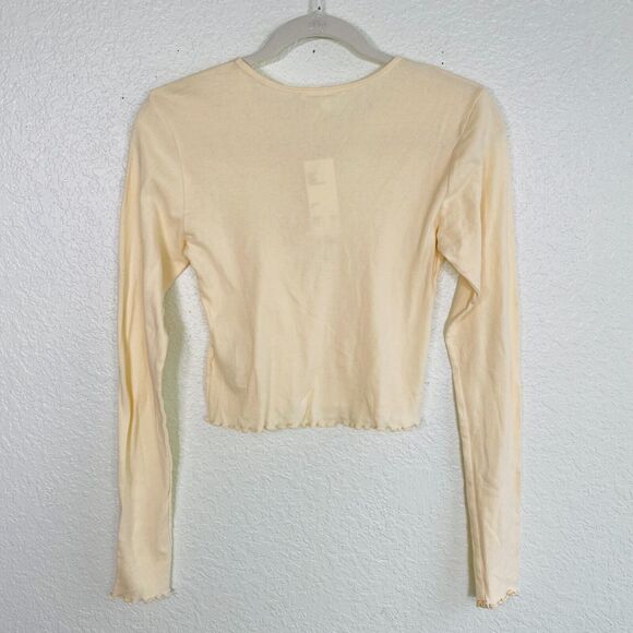 Urban Outfitters Crop Top Womens Small Flower Floral Scallop Truly Madly Deeply - Picture 6 of 10